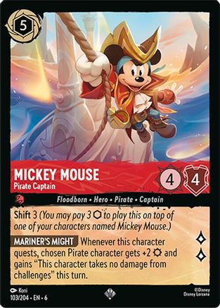 103 - Mickey Mouse - Pirate Captain - Azurite Sea