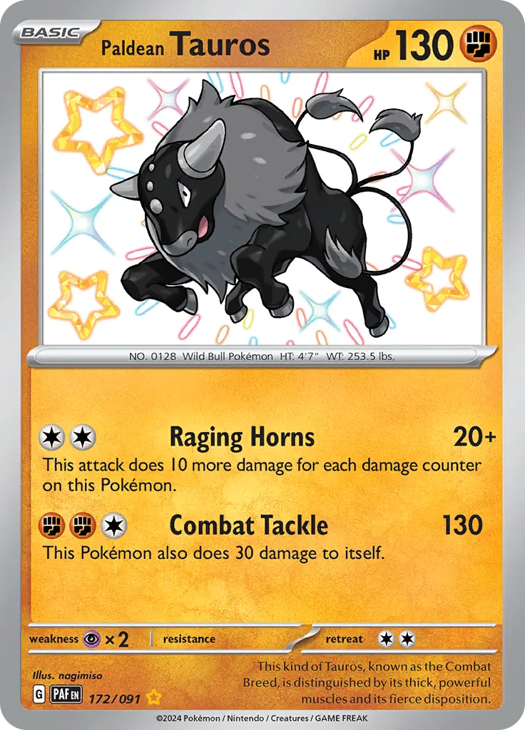 172 - Paldean Tauros - PAF