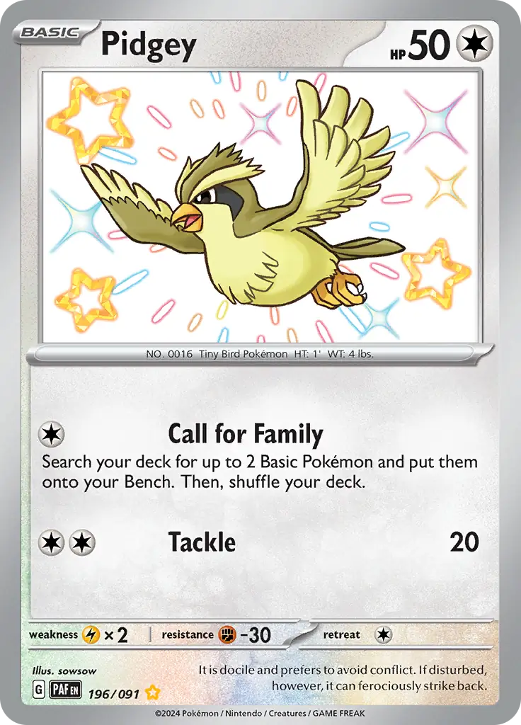 196 - Pidgey - PAF