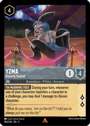 184 - Yzma - Unjustly Treated - Shimmering Skies