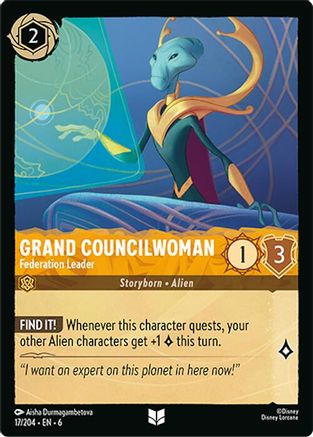 017 -  Grand Councilwoman - Federation Leader - Azurite Sea