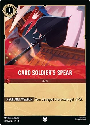 134 - Card Soldier's Spear - Azurite Sea