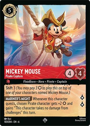 103 - 	Mickey Mouse - Pirate Captain - Azurite Sea