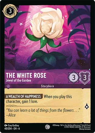 040 -  White Rose - Jewel of the Garden - Azurite Sea