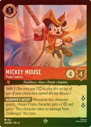 103 - 	Mickey Mouse - Pirate Captain - Azurite Sea